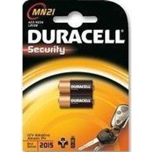 DURACELL ALKALINE MN21 TWIN PACK Compatible with A23 / 23A / 23AE / GP23A / V23GA / 8LR932 / 8LR23 / L1028 / ANSI-1181A