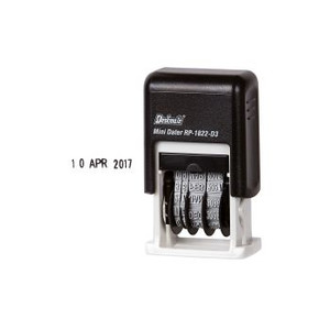 DESKMATE SELF INKING STAMP 3mm Mini Date - Black