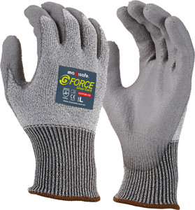 G-Force Silver Cut 5 Glove, Pu Coated Palm, Large Pair