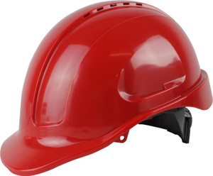 Maxisafe Vented Hard Hat - Ratchet Harness - Red
