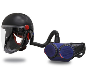 CleanAIR Helmet With Flip-Up Visor And AerGO PAPR With Hd Battery And P3 Filters