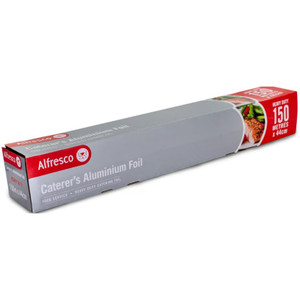 ALFRESCO CATERER'S ALUMINIUM FOIL HEAVY DUTY 150M X 44CM