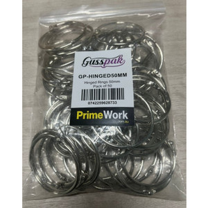 Gusspak Hinged Rings 50mm (Outer Diameter) 48mm (Inner Diameter) Pack Of 50 ** ETA 15/12/2025 **