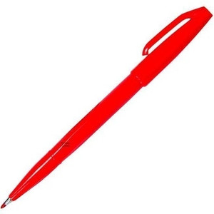 PENTEL SUPERFINE PENS RED Box of 12