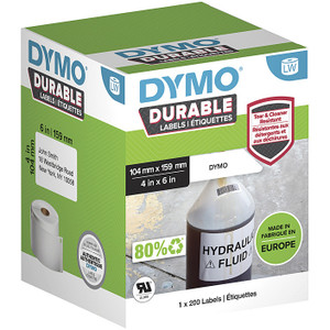Dymo 2112287 Durable Multi Purpose LW Labels 104mm x 159mm, 200 Labels per Roll (Old Ref: 1933086)