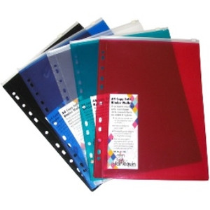 COLBY POCKET BINDER 140A5 WITH ZIP Clear