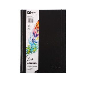 Quill Art Journal 125gsm A4 60 Leaf - Black (10314)