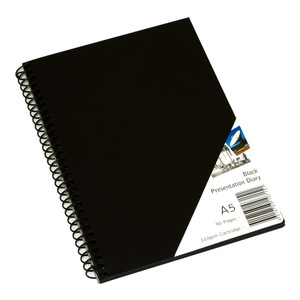 Quill Presentation Visual Art Diary 110gsm A5 90 Pages - Black Paper (10715)