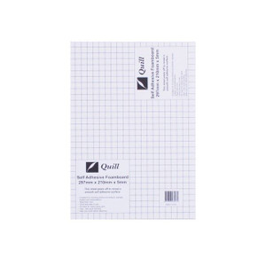 Quill Self Adhesive Foam Board 5mm A4 - White (97213)