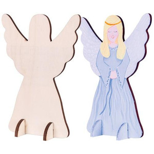 Wooden Standing Angel Pack of 10