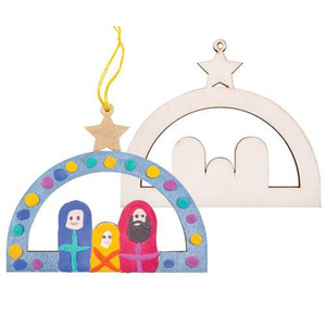 Wooden Nativity Hanger Pack of 12
