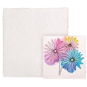Handmade 100% Recycled Cotton Watercolour Paper 300gsm - 15 x 15cm / Square