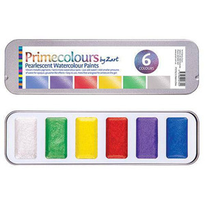 Zart Primecolours Pearlescent Watercolour Paints - 6 Colours