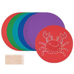 Scratch Coloured Circles 20cm Pack of 20