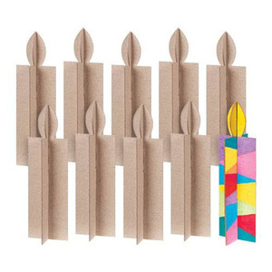 3D Papier-mache Christmas Candle Pack of 10
