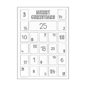 ColourMe Advent Calendar A3 Pack of 10