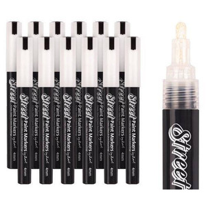 Street Paint Markers by Zart Pack of 12 - White