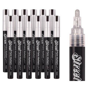 Street Paint Markers by Zart Pack of 12 - Silver