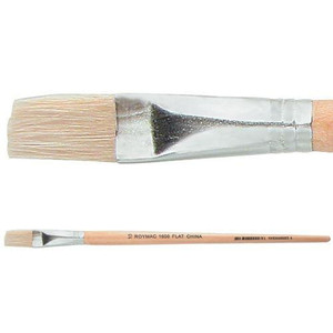 Hog Hair Flat Bristle Brushes Pack of 12 - #10