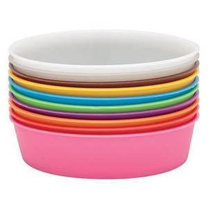 Plastic Painting and Sorting Bowls Coloured Pack of 10