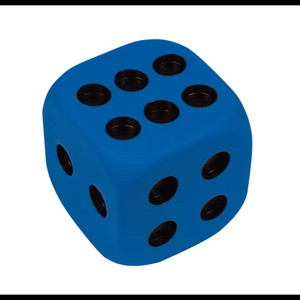 Dice: 6 Face 90mm Dots PVC