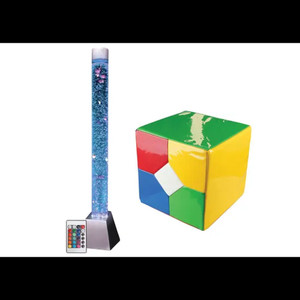 Bubble Tube 183cm & Extra Large Remote Cube