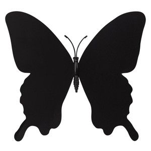 Plastic Butterflies Black / White 12cm 20s
