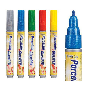 Kreul Porcelain Markers Pack of 5 - Glitter