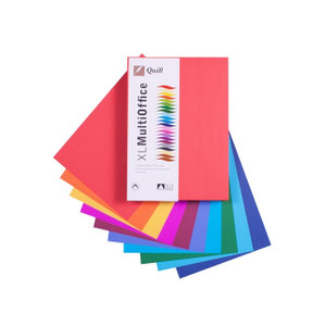 Quill Coloured Paper 80gsm A4 - Assorted, Pack of 500 (90190)