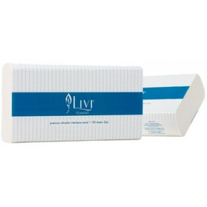 LIVI ESSENTIALS ULTRASLIM TOWEL 2ply 150s, Ctn16