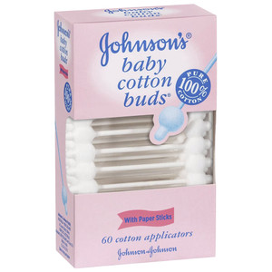 JOHNSON & JOHNSON Contour Cotton Tips, Pack of 60