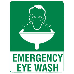 Small Metal Emergency Eyewash Sign 30 x 22.5cm