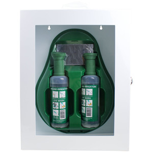 AEROWASH Drop Eyewash Station in Metal Cabinet with Perspex Front