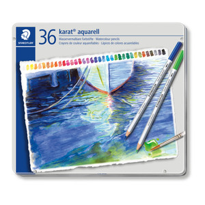 Staedtler 125 Karat Aquarell Watercolour Pencils - Assorted Tin of 36