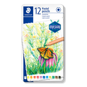 Staedtler 146 Design Journey Pastel Pencil, Tin of 12 Assorted Colours