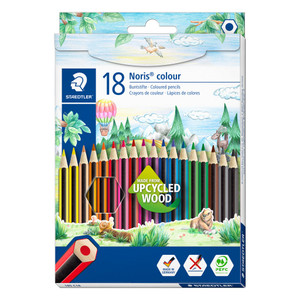 Staedtler 185 Noris Colour Coloured Pencils - Assorted Box of 18