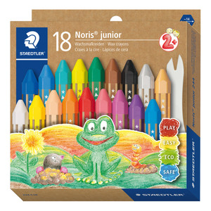 Staedtler 224 Noris Junior Wax Crayons, Pack of 18