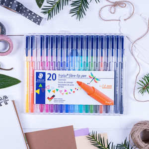 Staedtler 323 Triplus Color Fibre-Tip - Wallet of 20 Assorted Colours