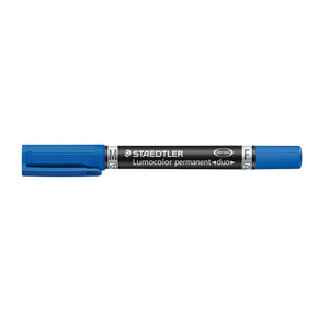 Staedtler 348 Lumocolor Duo Permanent Marker - Blue, Each