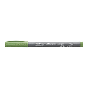 Staedtler 371 Pigment Brush Pen - Olive Green, Each