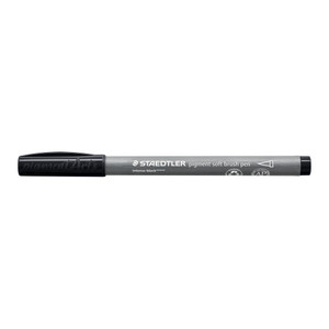 Staedtler 372 Pigment Soft Brush Pen - Intense Black, Each