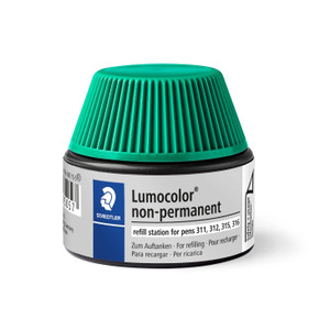 Staedtler 487 Lumocolor Refill Pot Non Permanent 15mL - Green, Each