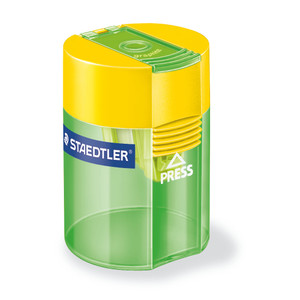 Staedtler 511 Single Hole Tub Sharpener Assorted Colours, Each