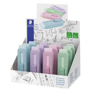 Staedtler 525 Slide Eraser Pastel Colours, Each