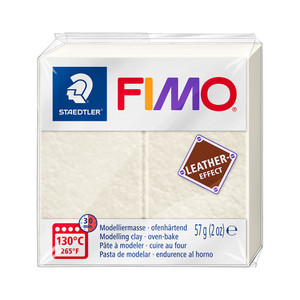 FIMO 8010 Leather-Effect 57g - Ivory