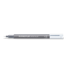 Staedtler 8321 Metallic Brush Marker - White, Each