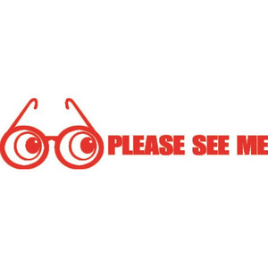 Shiny Teacher Stamp - Please See Me - Red