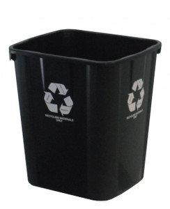 ITALPLAST 32 Litre "Recycling Materials Only" Tidy Bin - greenR - Recycled Black, Each