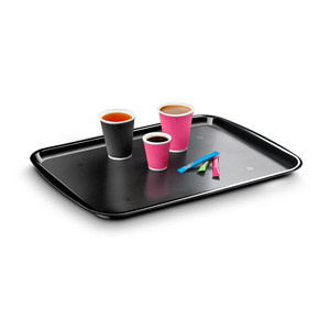 ITALPLAST Serving Tray - Black, Each