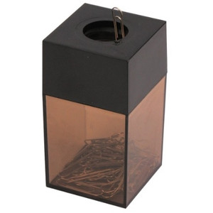 ITALPLAST Magnetic Clip Dispenser Large - Black Top / Smoke Bottom, Each